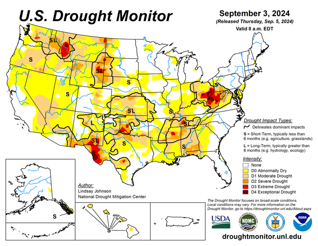 29.95% of the Lower 48 States are in Drought