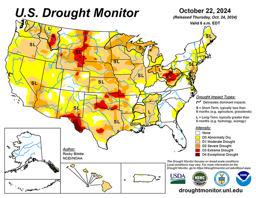 49.97% of the Lower 48 States & 59% of Cattle Areas are in Drought