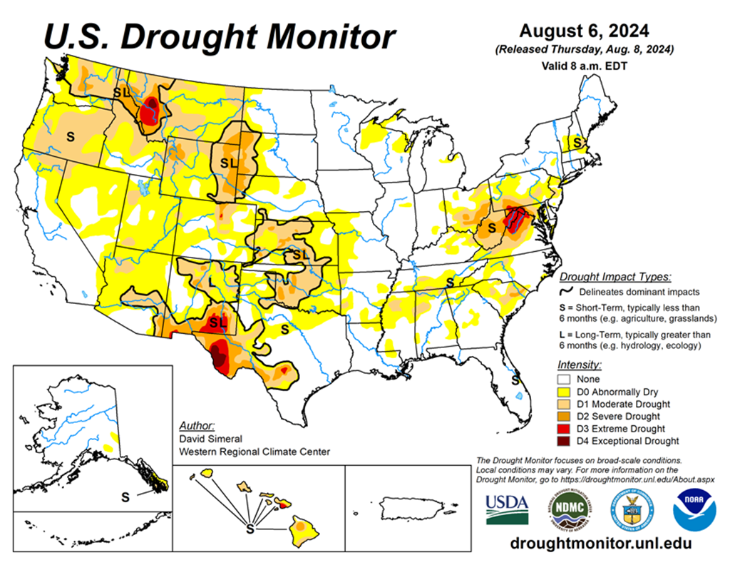 21.5% of the Lower 48 States are in Drought