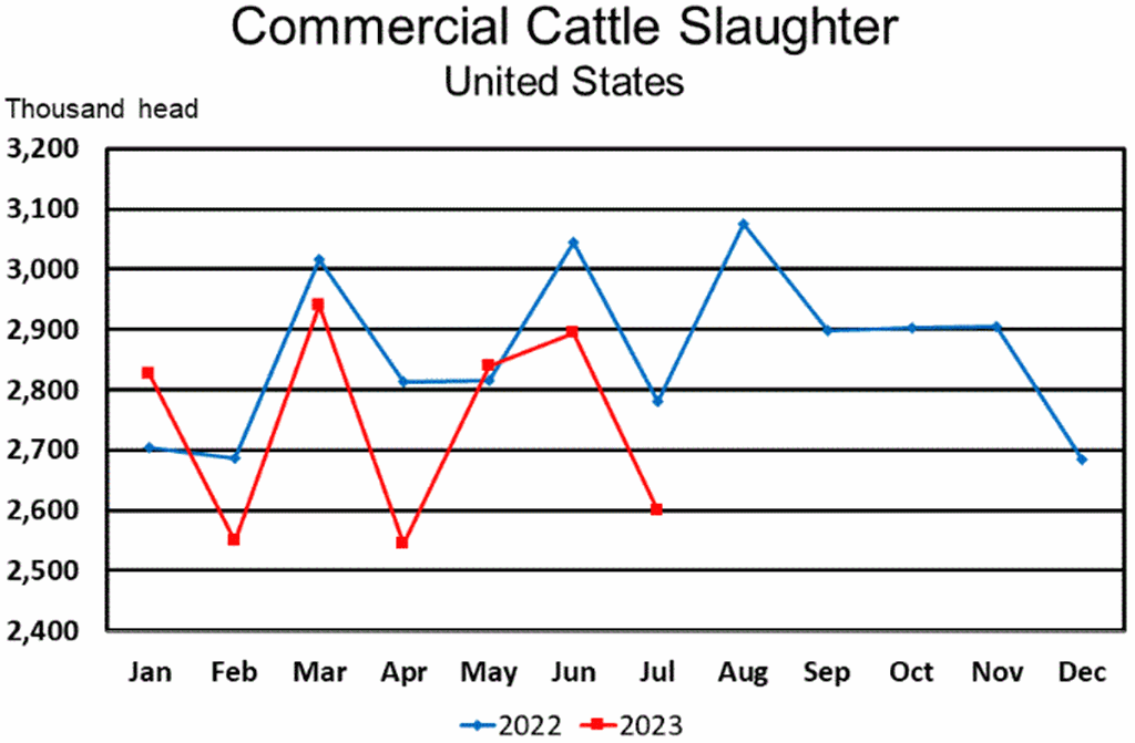 Commercial Red Meat Production Down 2 Percent; Beef Down 6 Percent