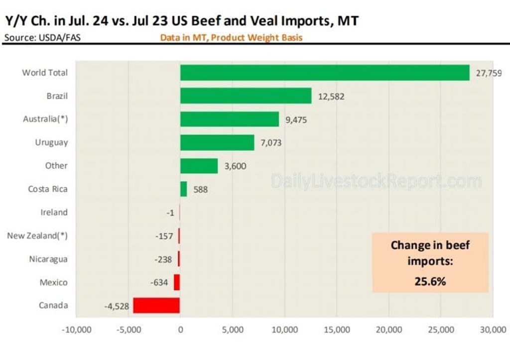 Australian & South American Beef Exports Flooding into the US