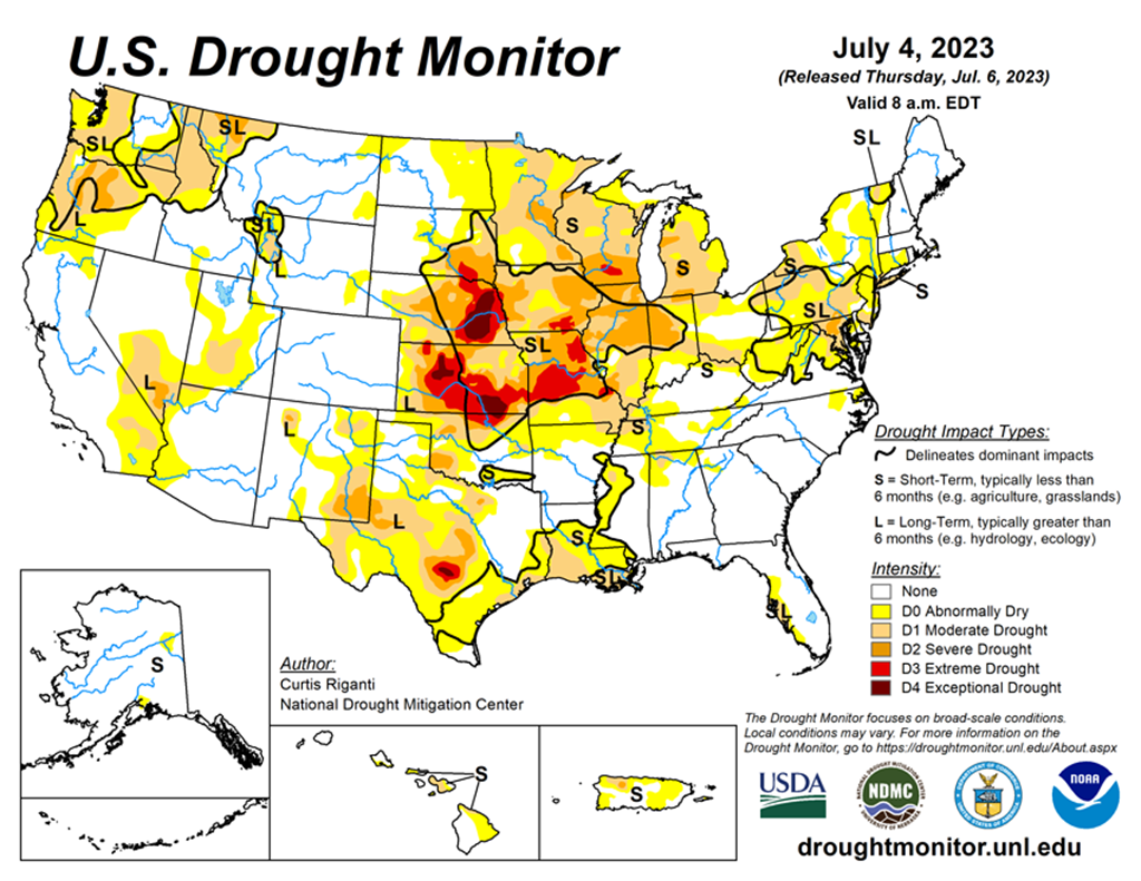 Drought Conditions Improved & Worsened across the Midwest