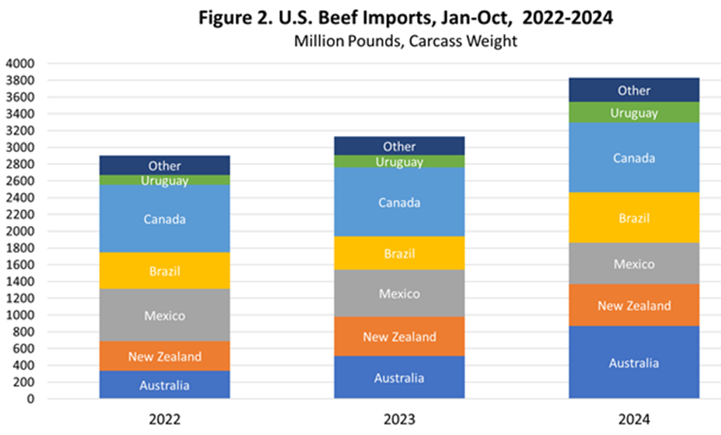 Beef Exports and Import Summary