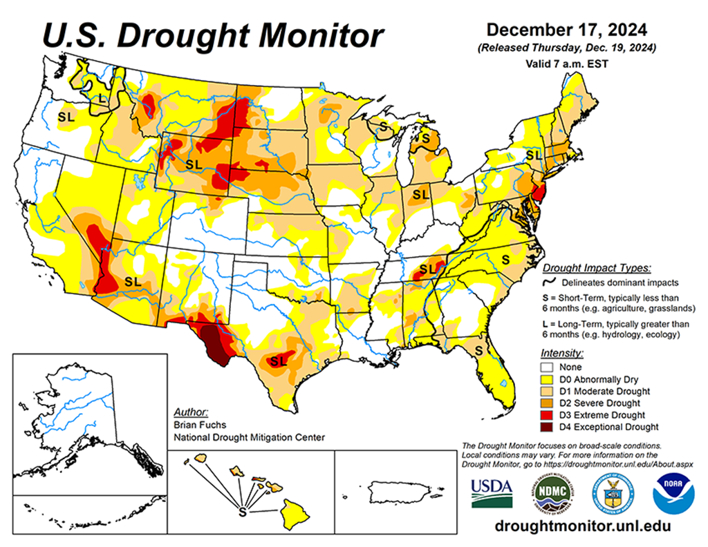 38.87% of the Lower 48 States & 37% of Cattle Areas are in Drought