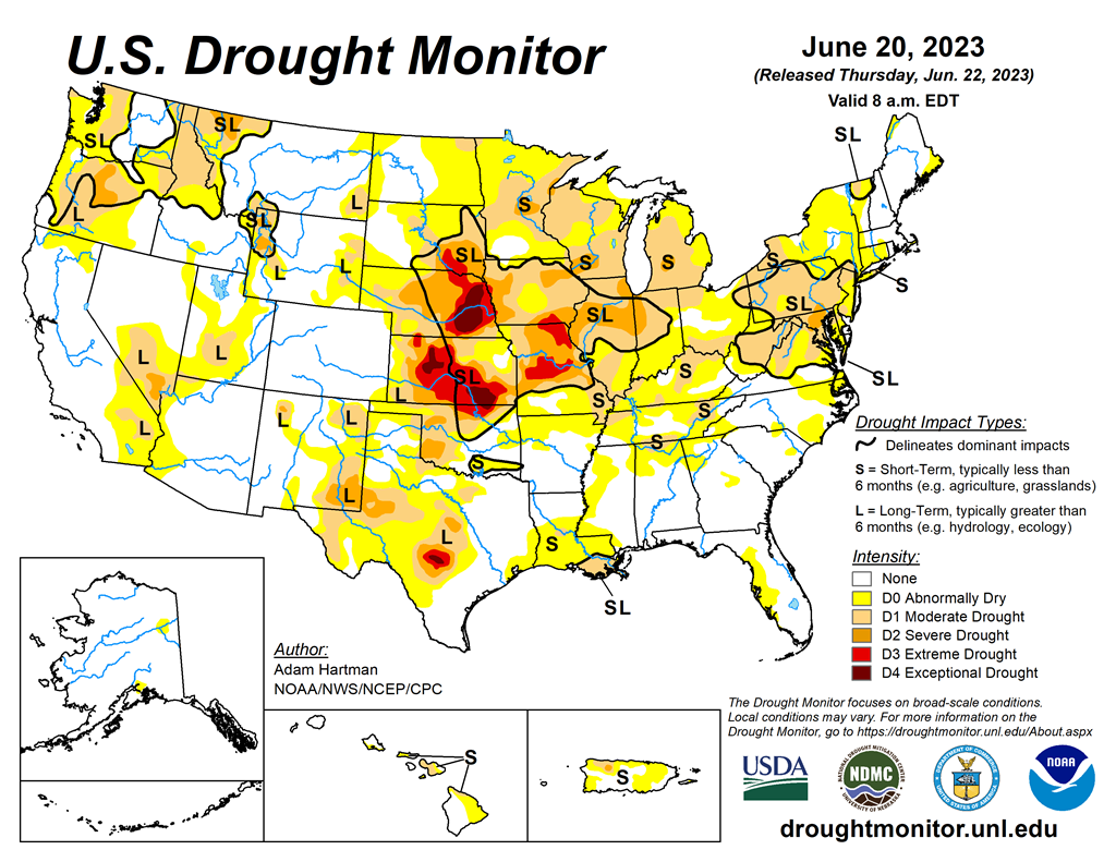 Drought Continues to Rapidly Intensify across most of the Midwest