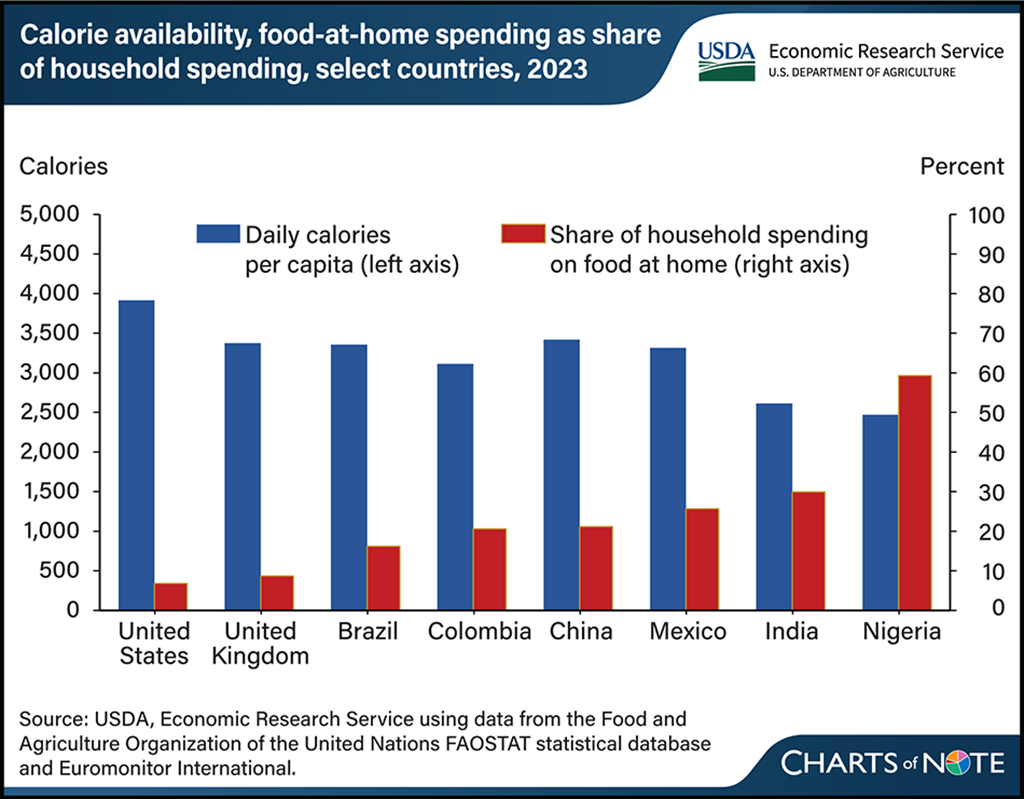 Comparatively, the U.S. has the Least Expensive Food in the World