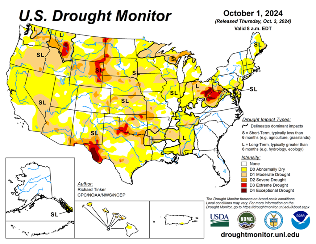 31.50% of the Lower 48 States are in Drought